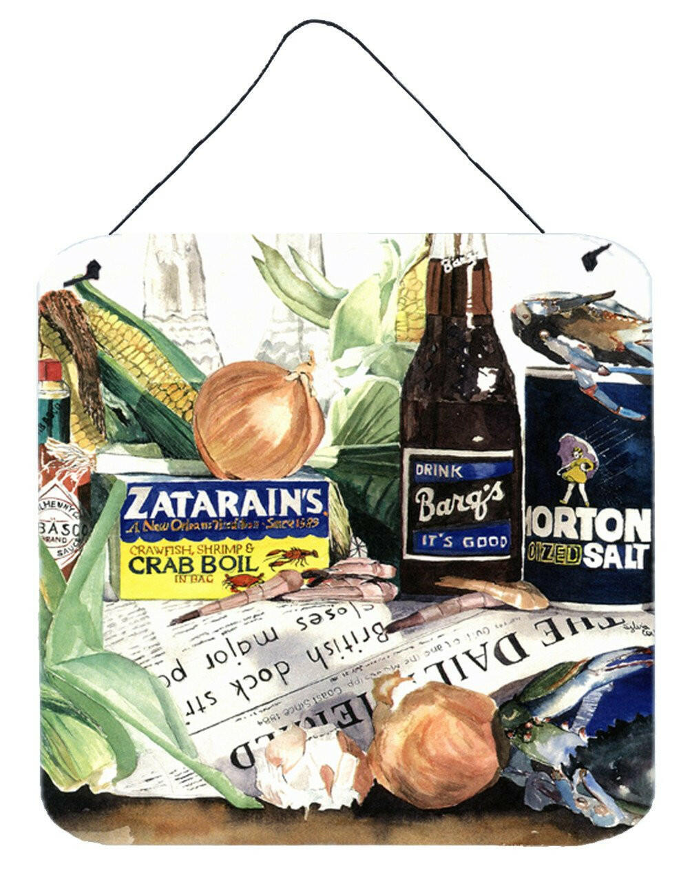 Barq's, Crabs, and spices Aluminium Metal Wall or Door Hanging Prints