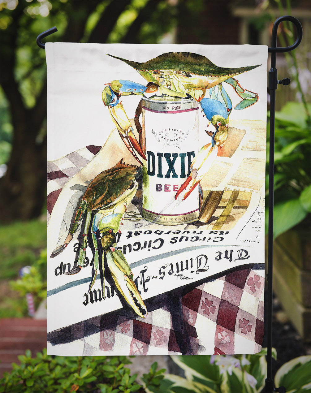 Dixie Beer, Crabs and Times Picayune Garden Flag