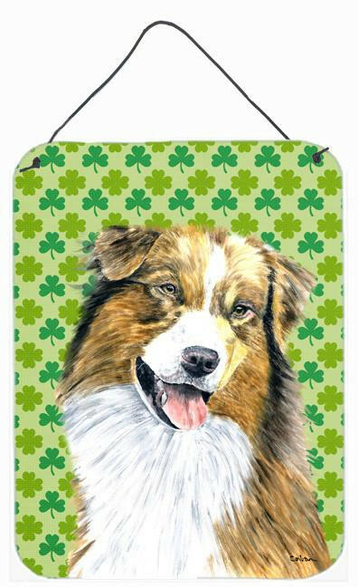 Australian Shepherd St. Patrick's Day Shamrock Wall or Door Hanging Prints