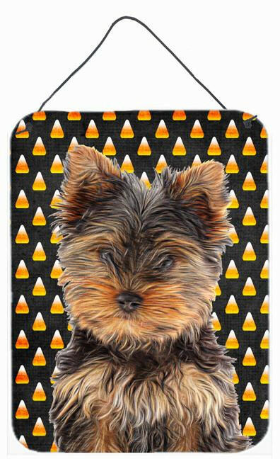Candy Corn Halloween Yorkie Puppy / Yorkshire Terrier Wall or Door Hanging Prints KJ1216DS1216
