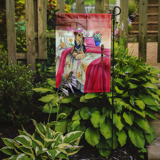 Airedale Terrier Waiting on Mom Garden Flag – Decorative Outdoor Yard Flag