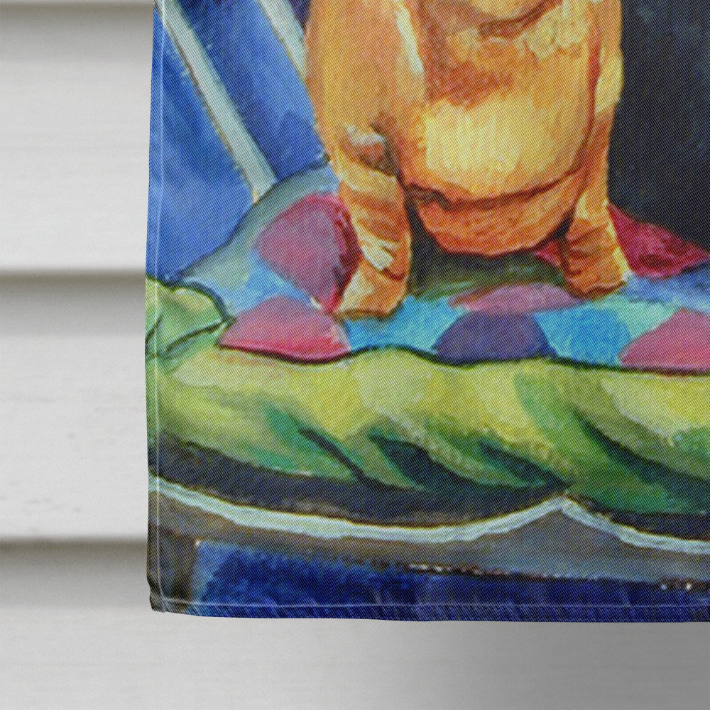 Dachshunds Two Red and a Black and Tan Flag Canvas House Size