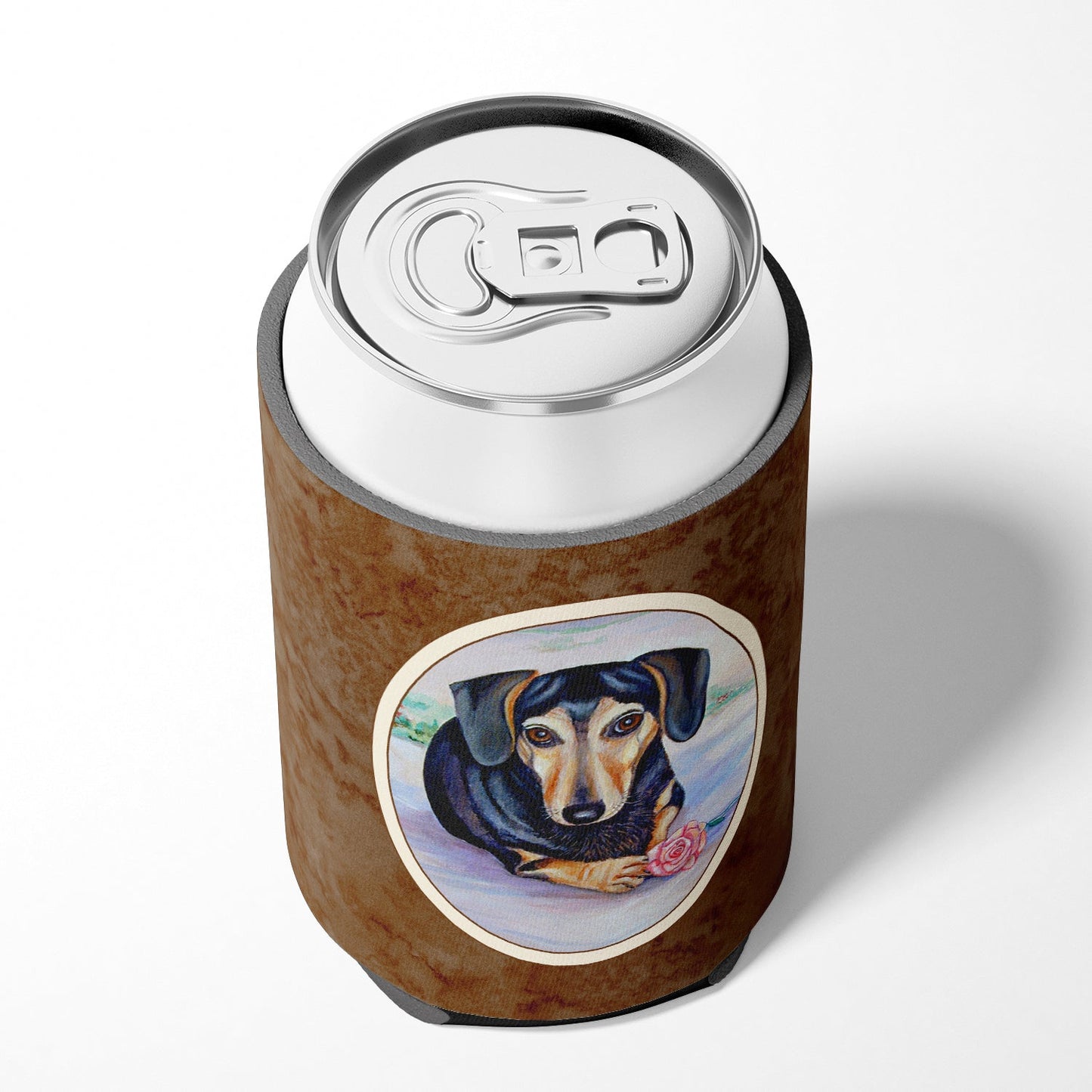 Black and Cream Dachshund Can or Bottle Hugger 7076CC