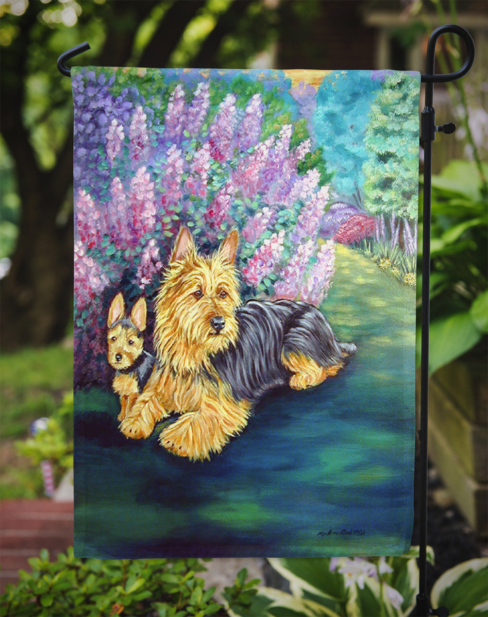 Australian Terrier Garden Flag – Decorative Outdoor Yard Flag