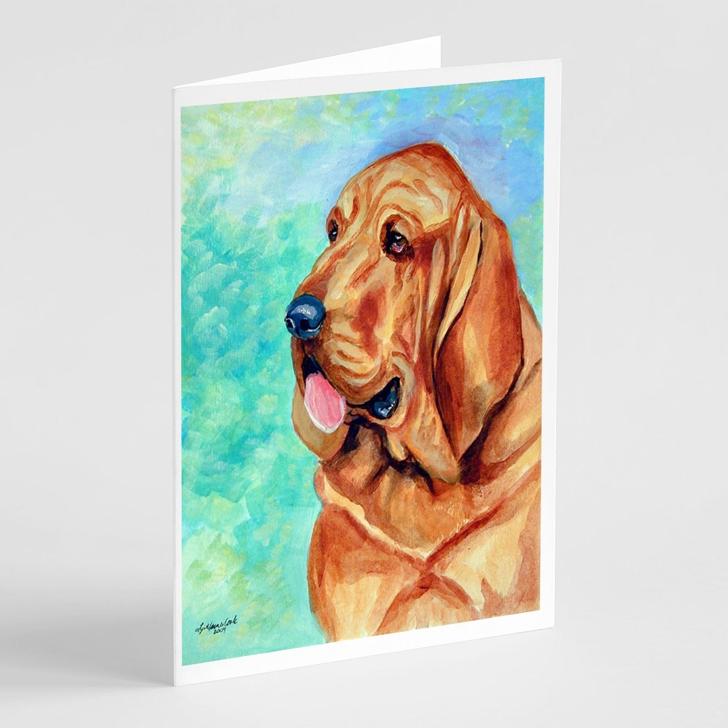 Bloodhound Greeting Cards and Envelopes Pack of 8