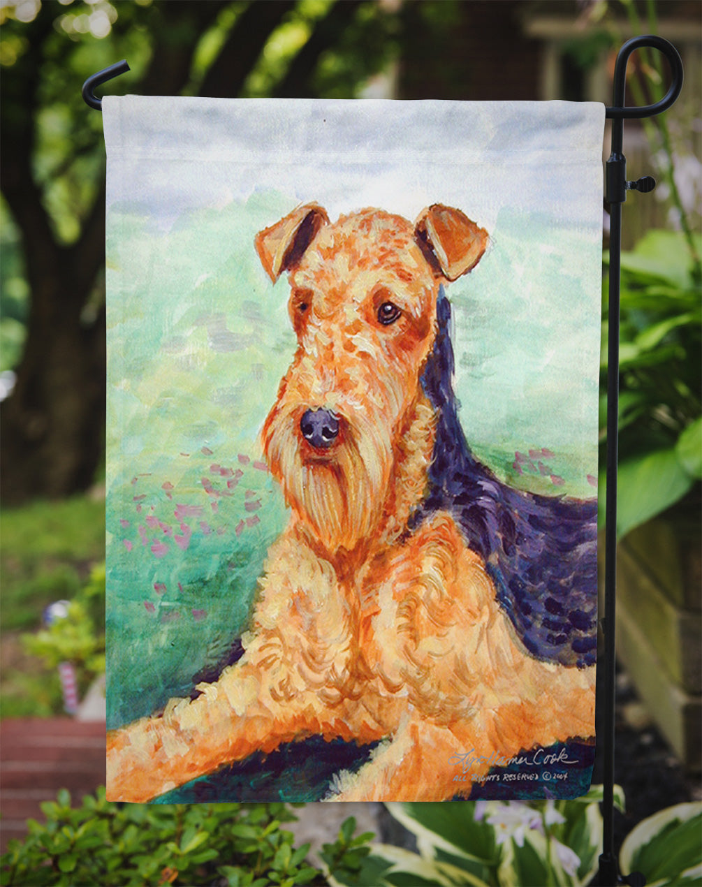 Airedale Garden Flag – Decorative Outdoor Yard Flag