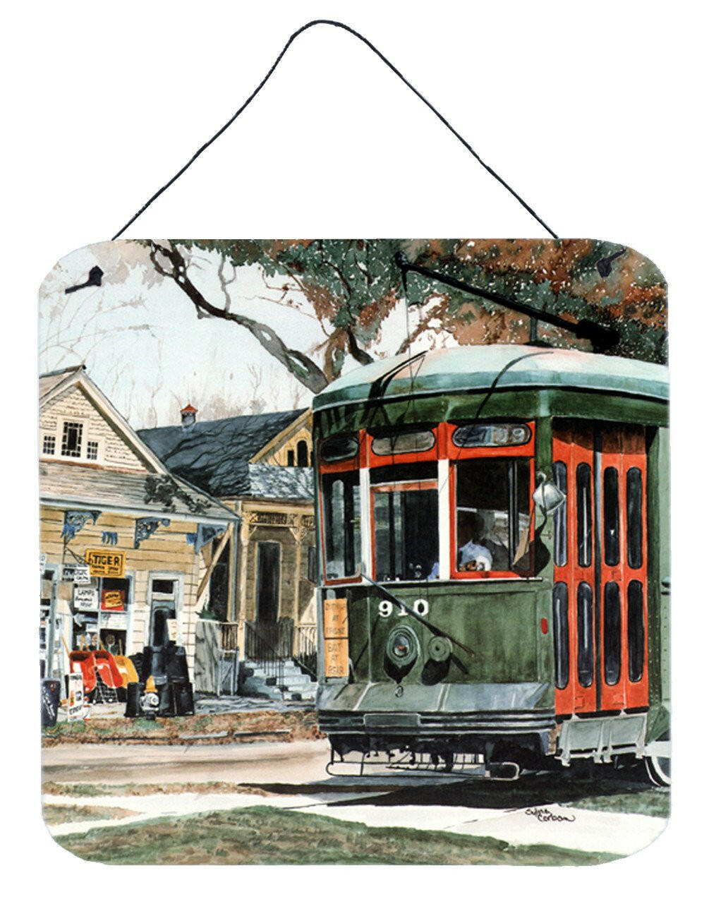 New Orleans Streetcar Aluminium Metal Wall or Door Hanging Prints