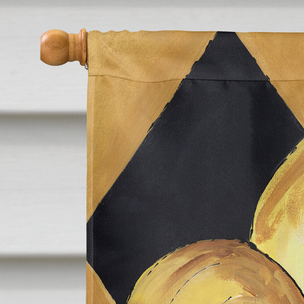 Black and Gold Fleur de lis New Orleans Flag Canvas House Size