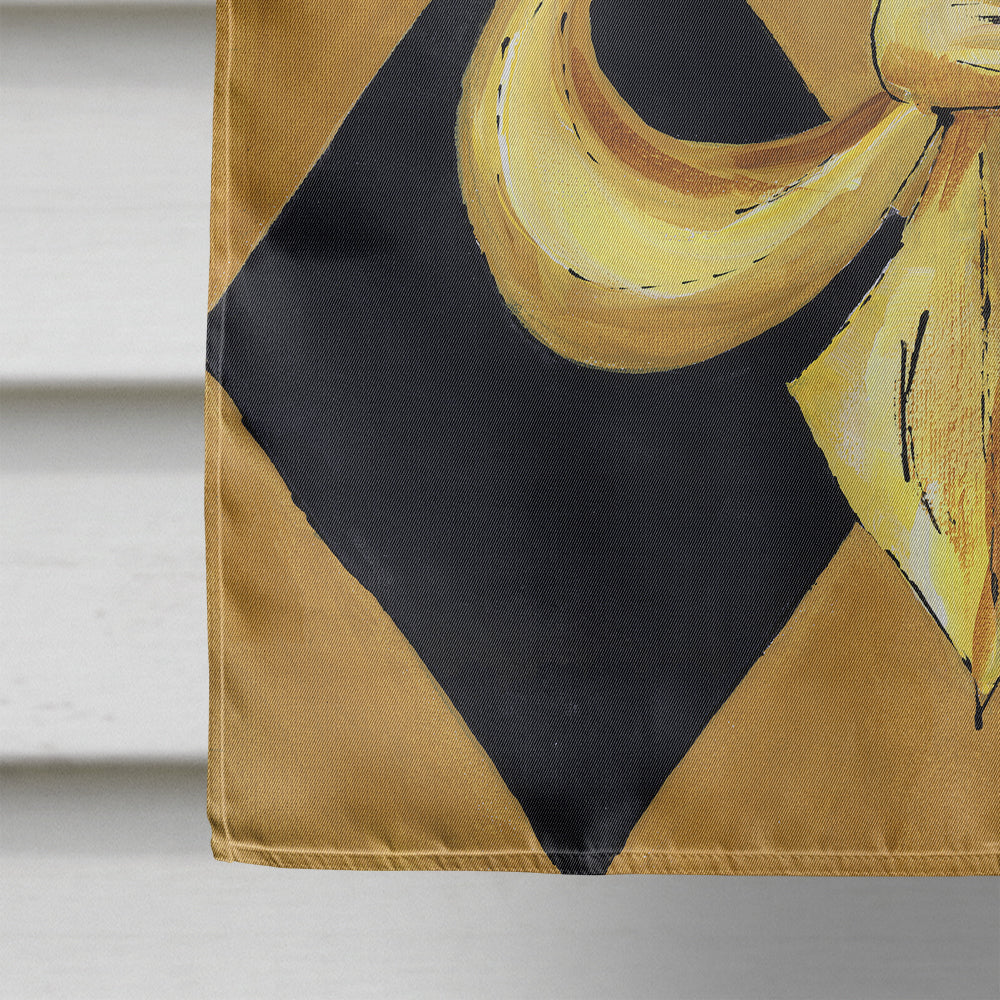 Black and Gold Fleur de lis New Orleans Flag Canvas House Size