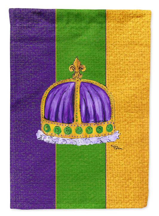 King's Crown Mardi Gras Flag Canvas House Size