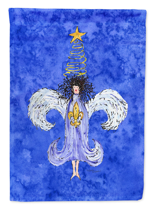 Christmas Angel Fleur de lis Garden Flag – Decorative Outdoor Yard Flag