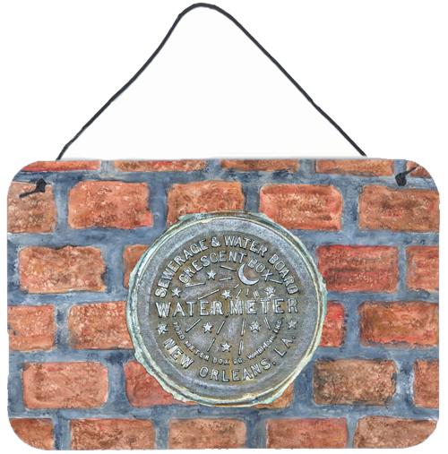 New Orleans Watermeter on Bricks Aluminium Metal Wall or Door Hanging Prints