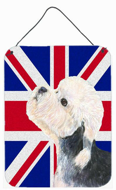 Dandie Dinmont Terrier with English Union Jack British Flag Wall or Door Hanging Prints SS4945DS1216