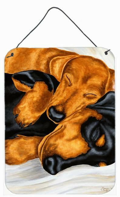 Dachshund Snuggles Wall or Door Hanging Prints AMB1110DS1216