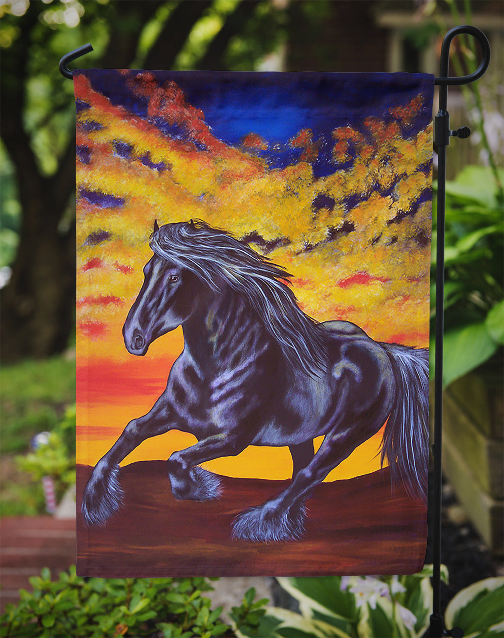 Desert Wind Horse Garden Flag - Outdoor Decorative Yard Flag