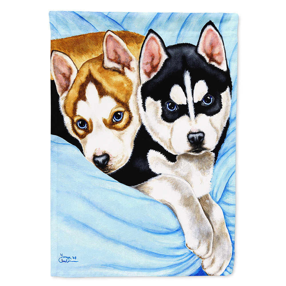 Snow Angels Siberian Husky Flag Canvas House Size AMB1327CHF