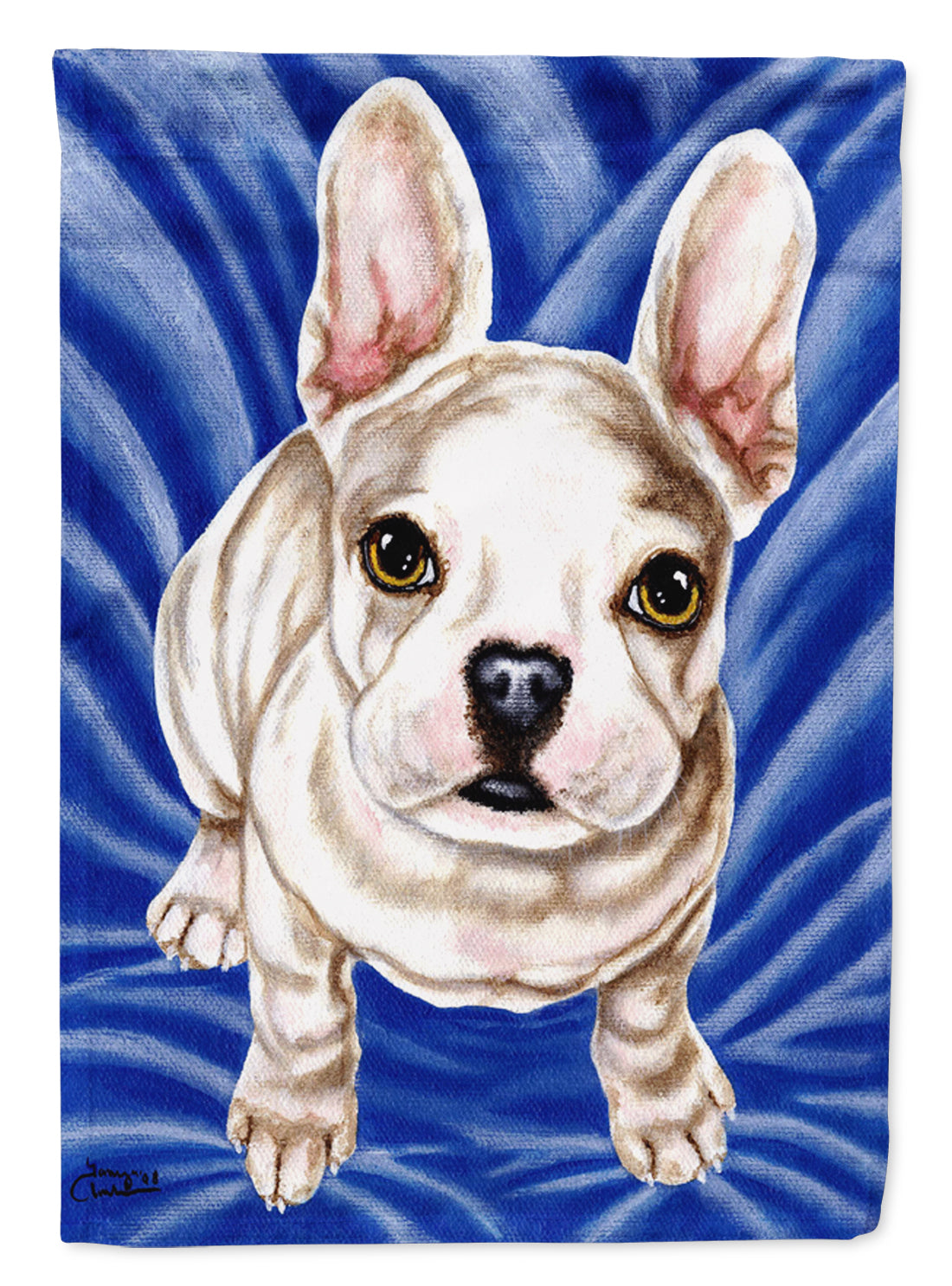 Diamond in Blue French Bulldog Garden Flag - Outdoor Decorative Yard Flag