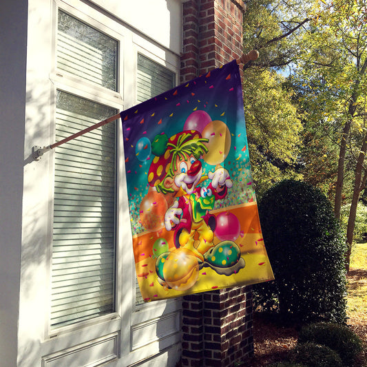 Happy Birthday Clown Flag Canvas House Size APH1662CHF