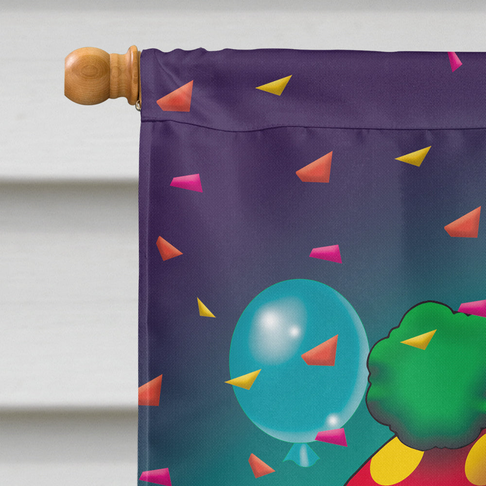 Happy Birthday Clown Flag Canvas House Size APH1662CHF