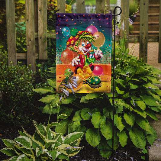 Happy Birthday Clown Garden Flag - Outdoor Decorative Yard Flag