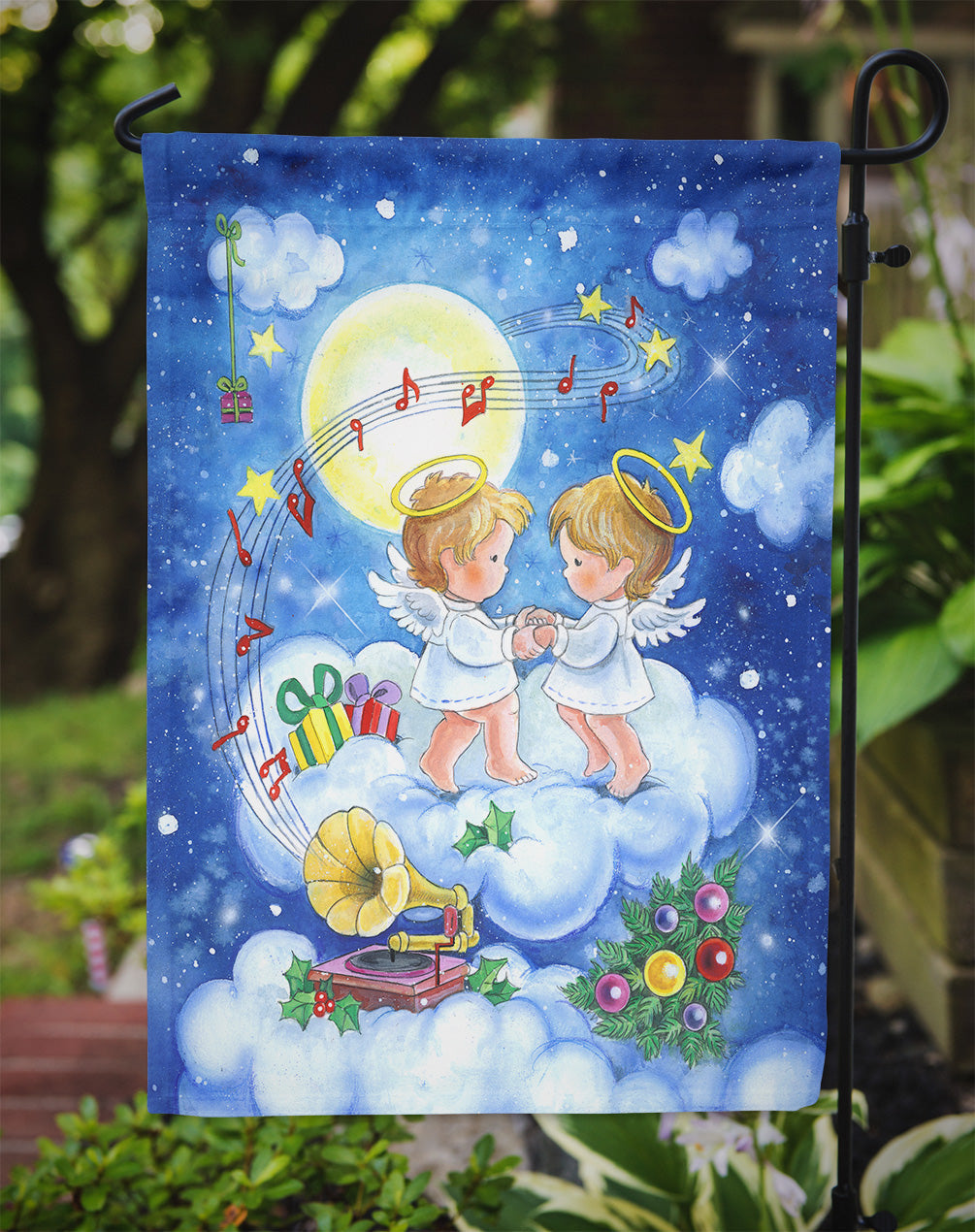 Angels Making Music Together Flag Garden Size APH3790GF