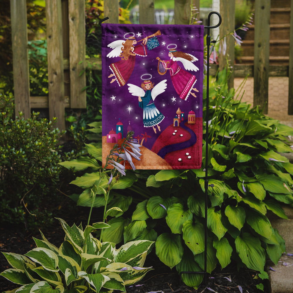 Christmas Angels in Purple Garden Flag – Decorative Outdoor Yard Flag APH7082GF