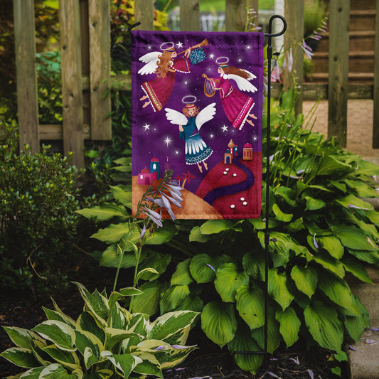 Christmas Angels in Purple Garden Flag – Decorative Outdoor Yard Flag APH7082GF