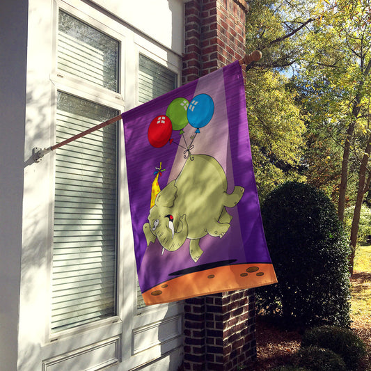 Happy Birthday Elephant Flag Canvas House Size APH8244CHF