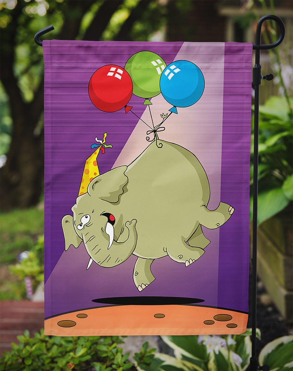 Happy Birthday Elephant Garden Flag - Outdoor Decorative Yard Flag APH8244GF
