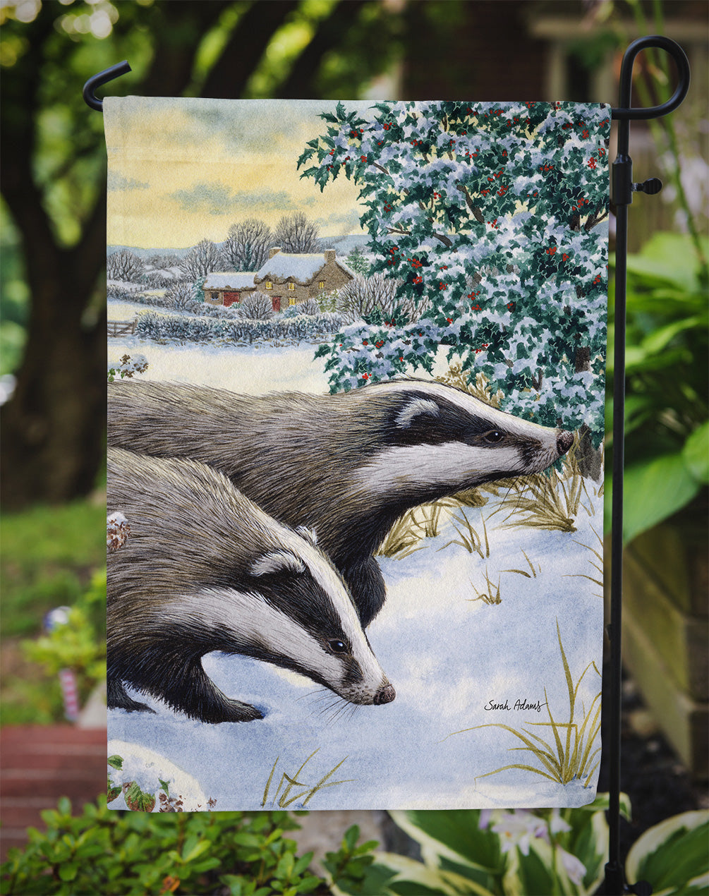 Badgers Two of a Kind Garden Flag – Decorative Outdoor Yard Flag ASA2041GF