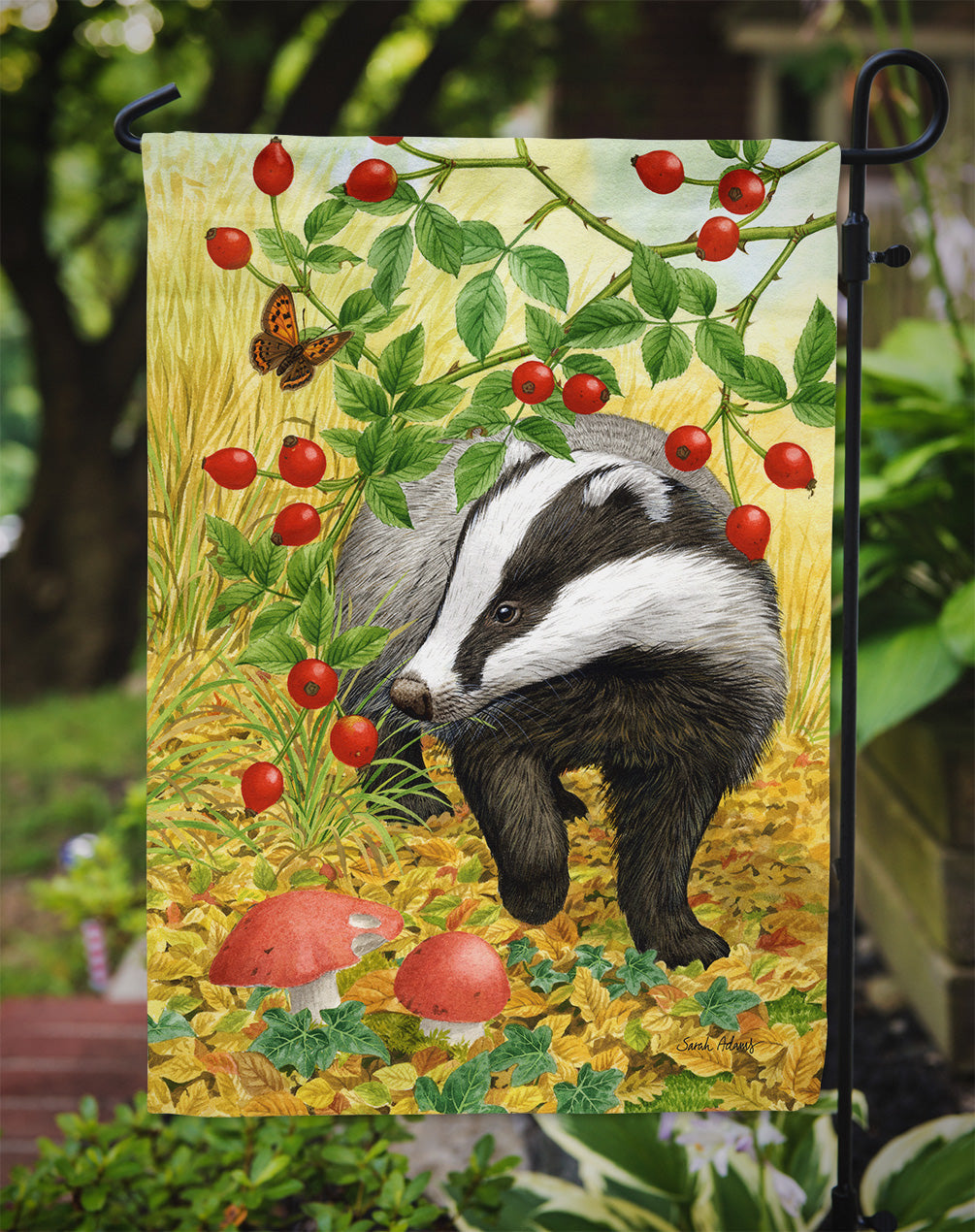 Badger Garden Flag – Decorative Outdoor Yard Flag ASA2135GF