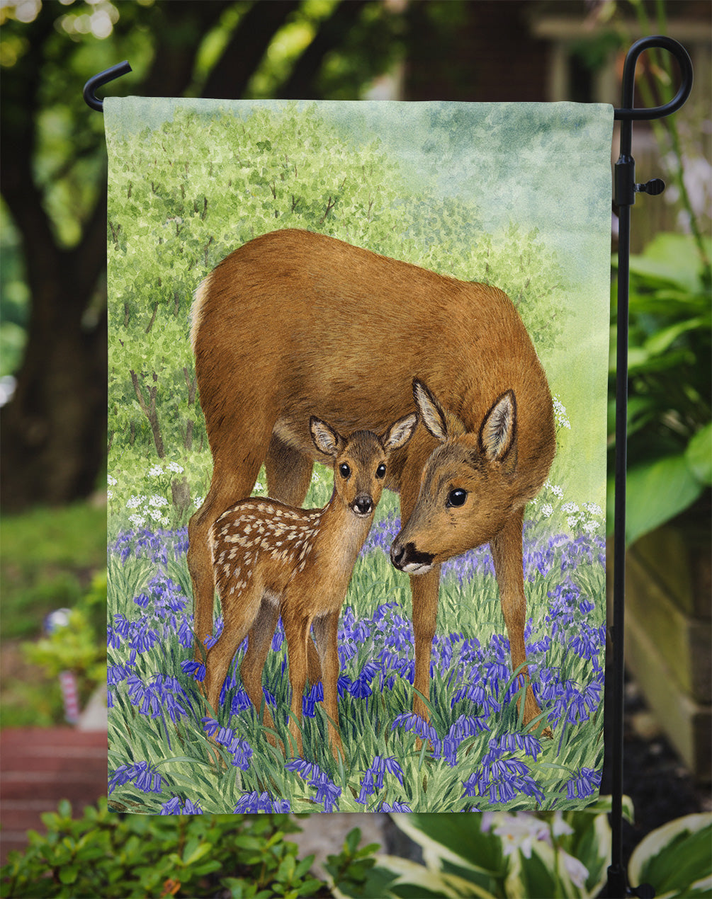 Deer & Fawn Garden Flag – Decorative Outdoor Yard Flag ASA2151GF