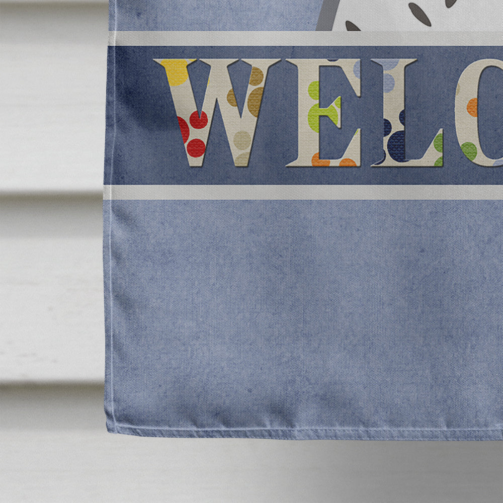 Dalmatian Welcome Flag Canvas House Size BB1396CHF