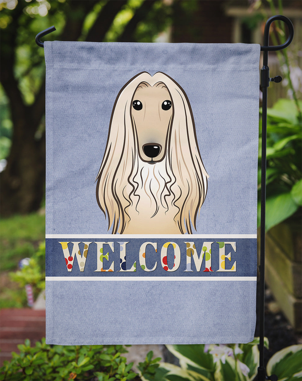 Afghan Hound Welcome Garden Flag – Decorative Outdoor Yard Flag BB1430GF