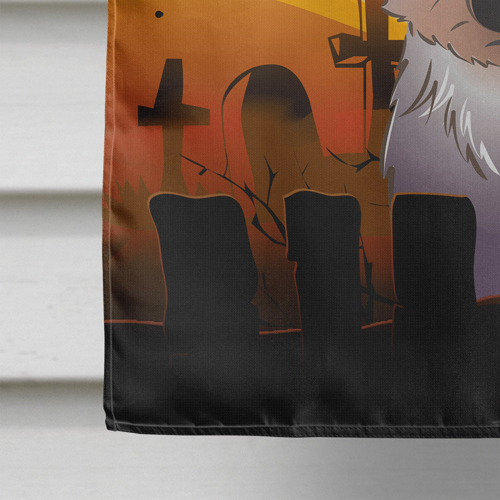 Halloween Yorkie Puppy Flag Canvas House Size BB1790CHF