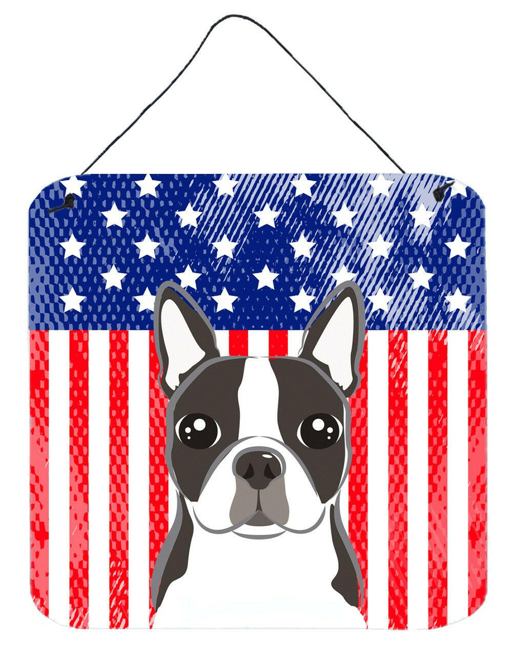 American Flag and Boston Terrier Wall or Door Hanging Prints BB2133DS66