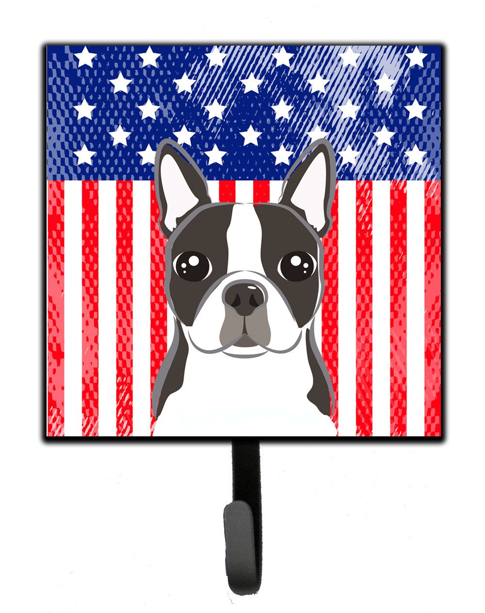 American Flag and Boston Terrier Leash or Key Holder BB2133SH4