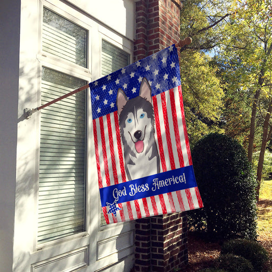 Alaskan Malamute Flag Canvas House Size BB2148CHF