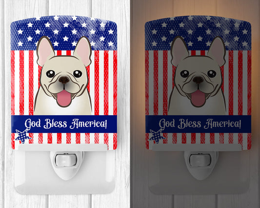 American Flag and French Bulldog Ceramic Night Light BB2168CNL