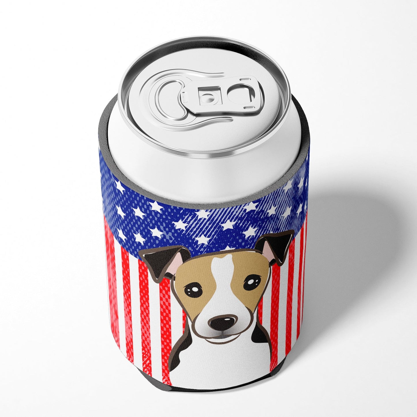 American Flag and Jack Russell Terrier Can or Bottle Hugger BB2191CC