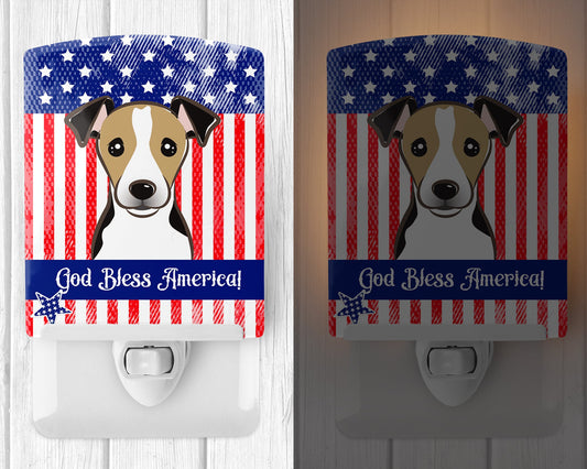 American Flag and Jack Russell Terrier Ceramic Night Light BB2191CNL