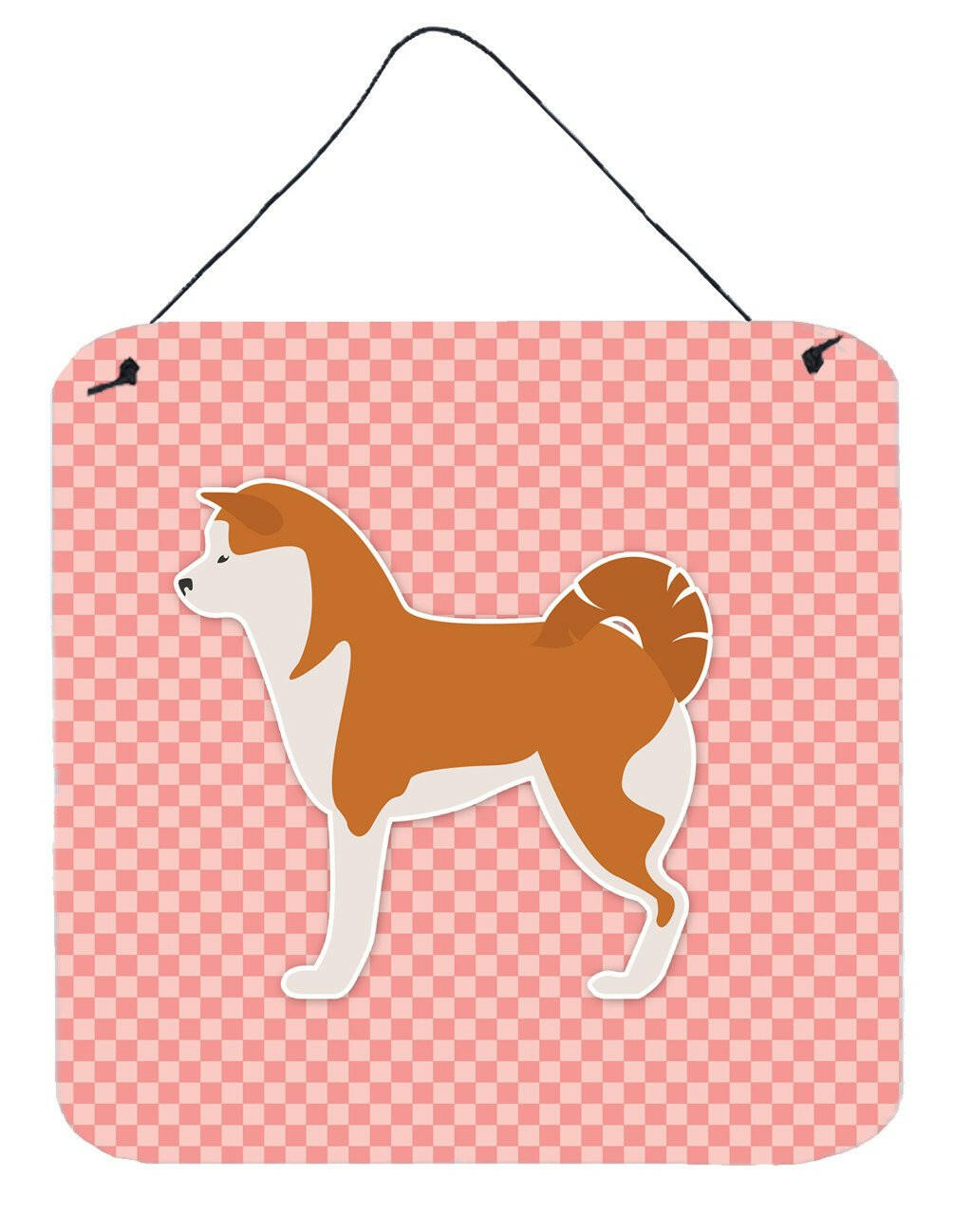 Akita Checkerboard Pink Wall or Door Hanging Prints BB3672DS66