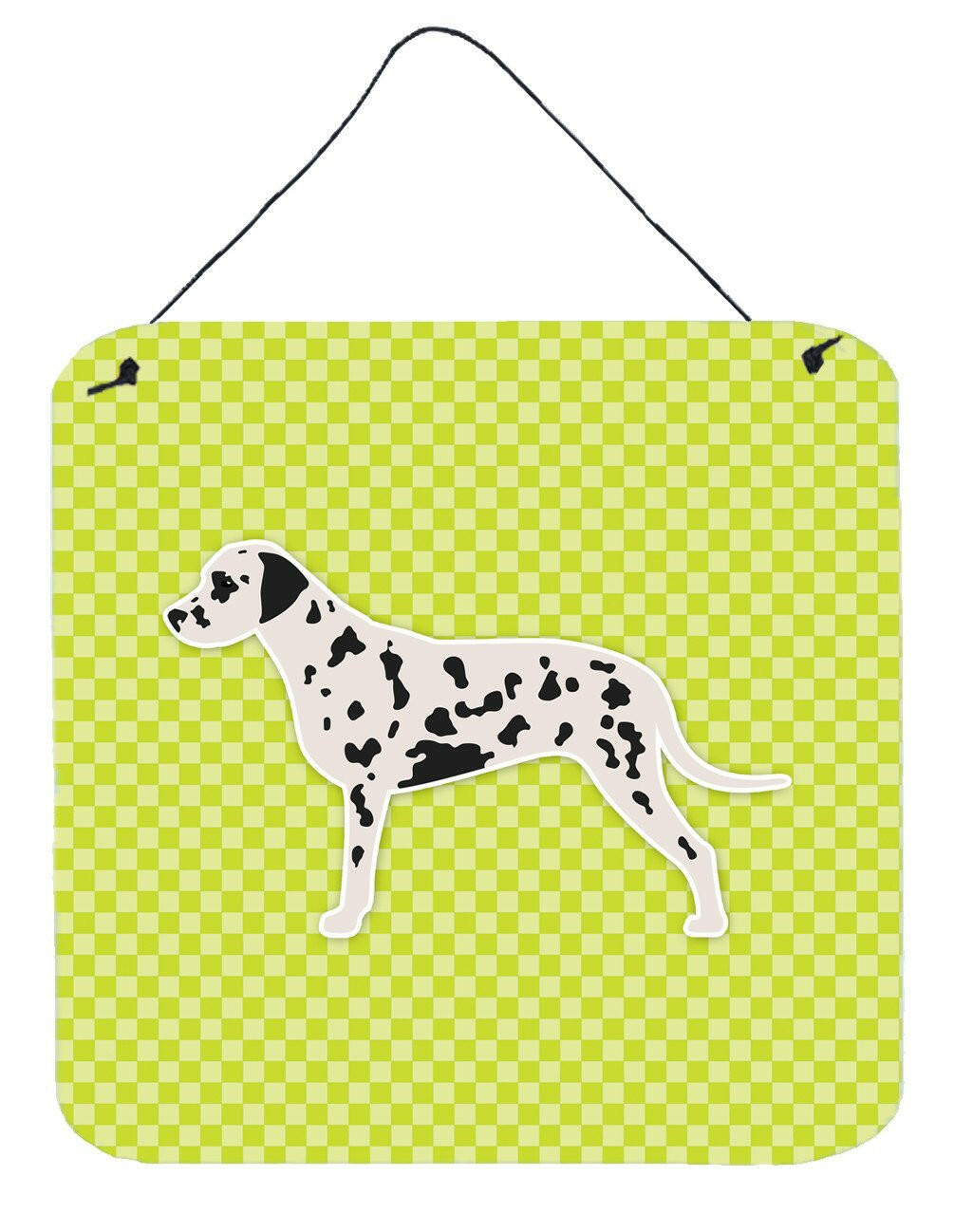 Dalmatian Checkerboard Green Wall or Door Hanging Prints BB3783DS66