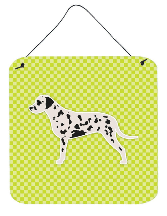 Dalmatian Checkerboard Green Wall or Door Hanging Prints BB3783DS66