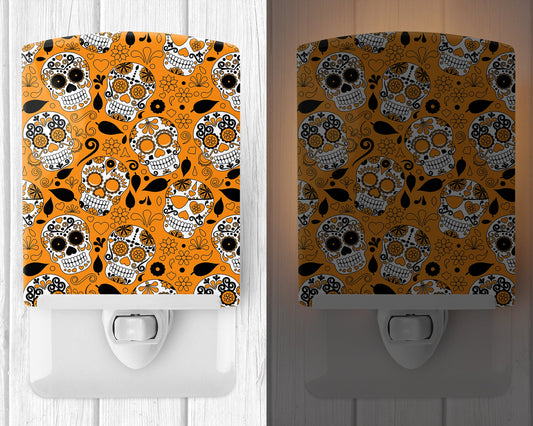 Day of the Dead Orange Ceramic Night Light BB5118CNL
