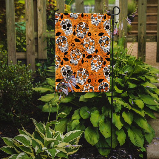 Day of the Dead Orange Garden Flag - Outdoor Decorative Yard Flag BB5118GF