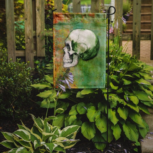 Day of the Dead Green Skull Garden Flag - Outdoor Decorative Yard Flag BB5122GF