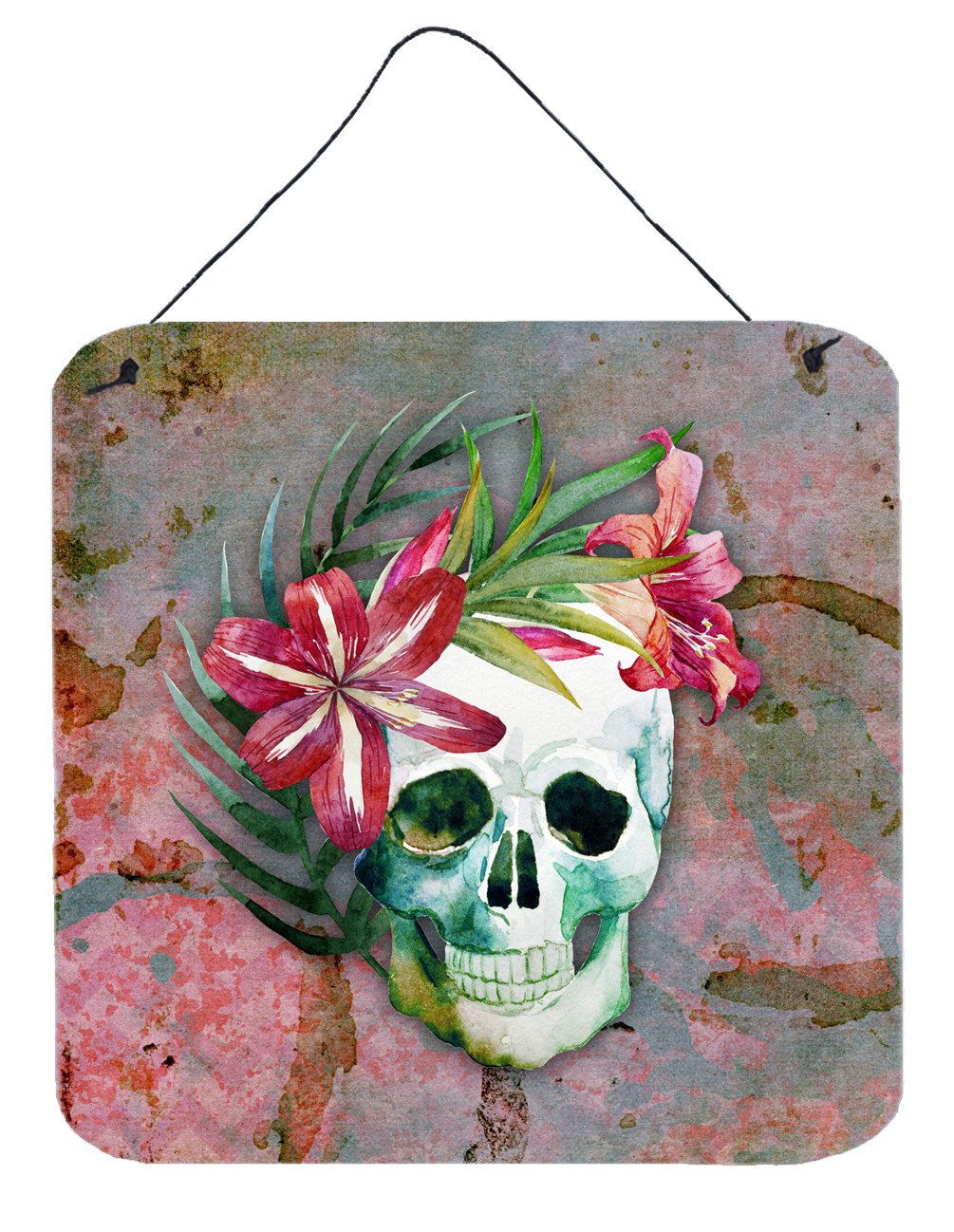 Day of the Dead Skull Flowers Wall or Door Hanging Prints BB5125DS66