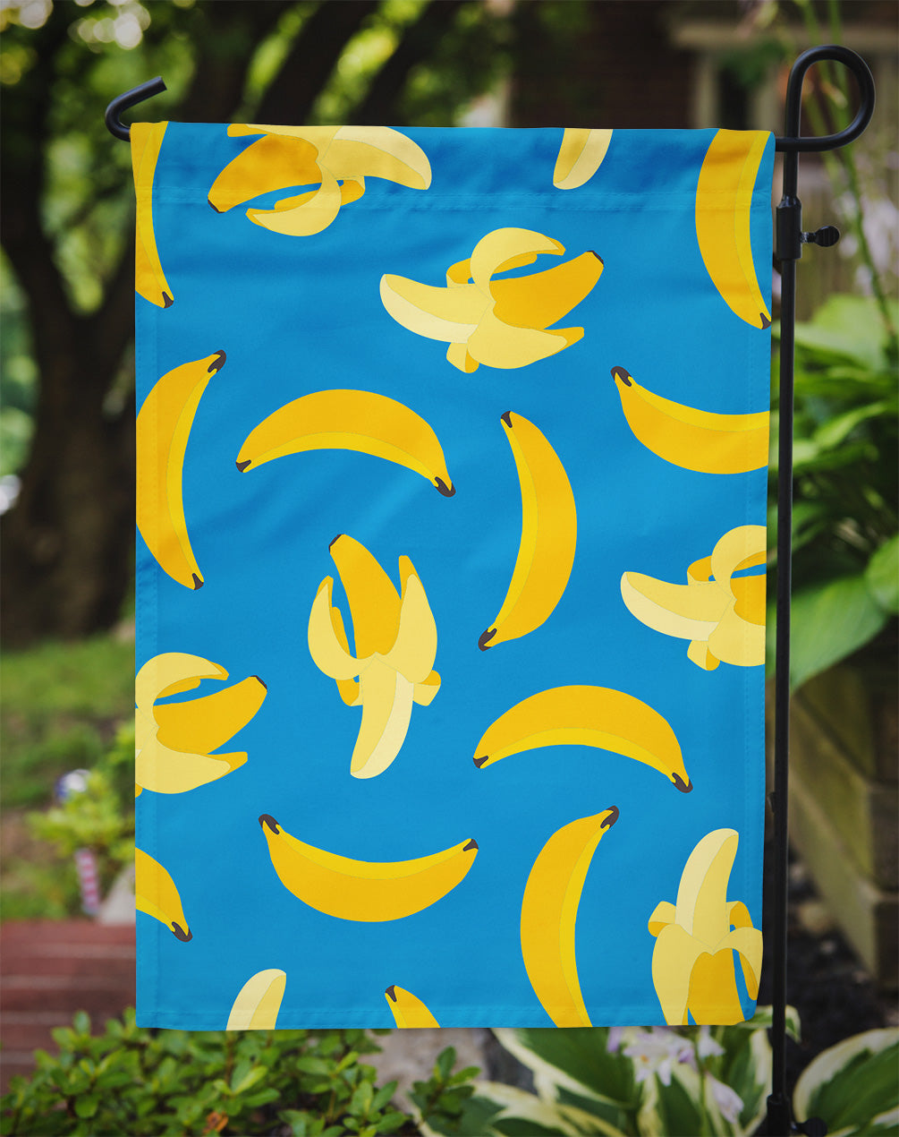 Bananas on Blue Garden Flag - Outdoor Decorative Yard Flag BB5149GF