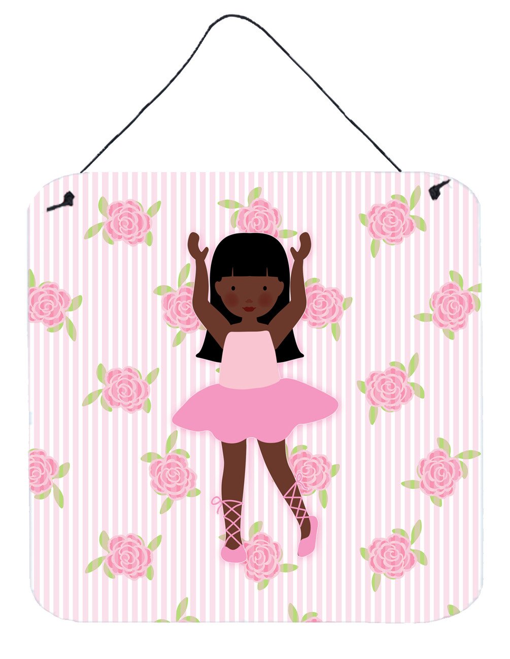 Ballerina African American Long Hair Wall or Door Hanging Prints BB5180DS66